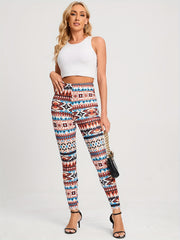 Boho High Waist Leggings Slim Fit Workout Leggings