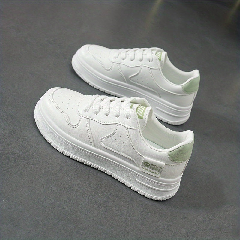 Women's Lace-Up Non-Slip Skate Shoes with Thick Sole