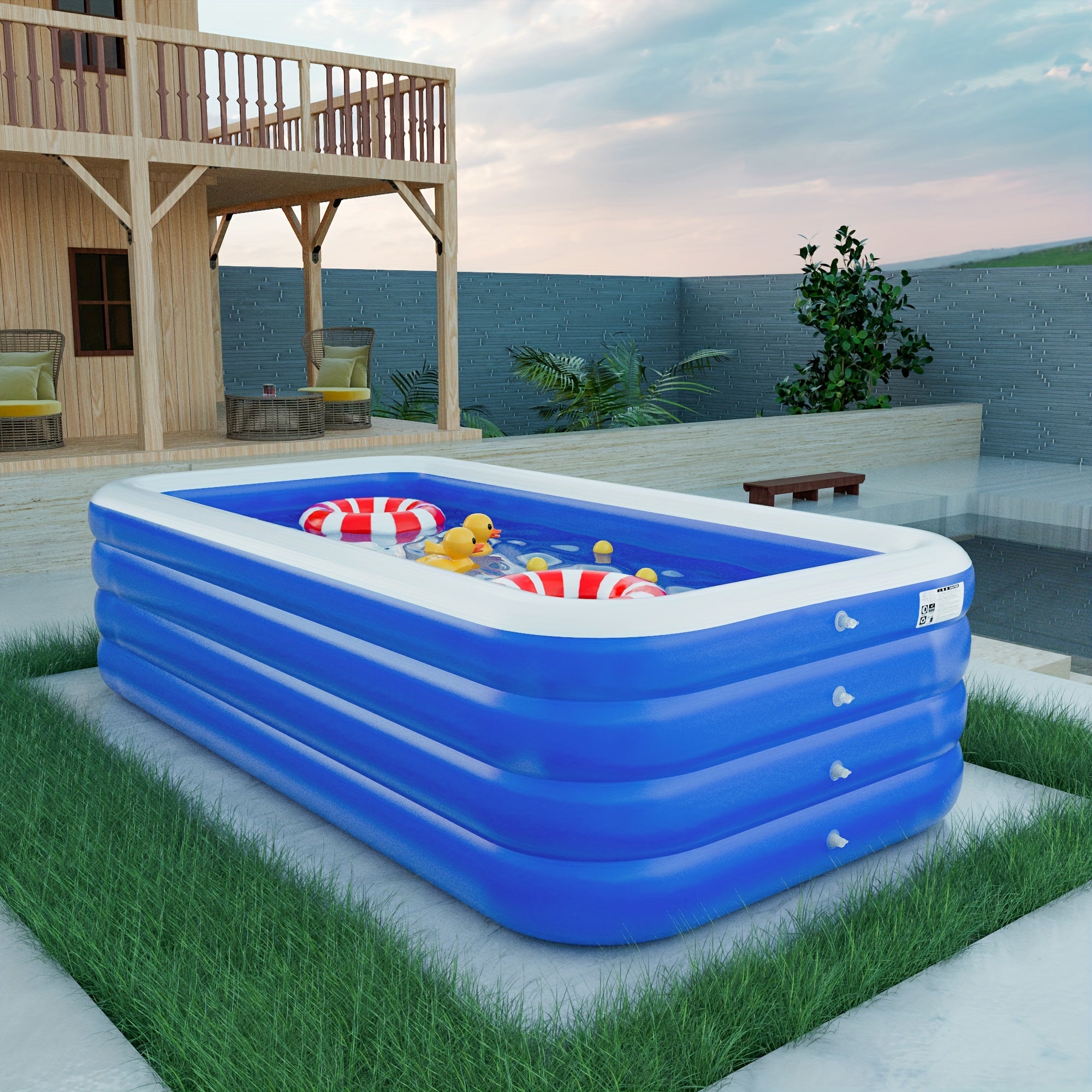 Inflatable Swimming Pool Thickened Baby Folding Bath for Adults