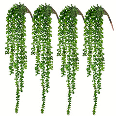 4pcs Hanging Strings of Pearls Succulents 24'' Home Office Wedding Decor