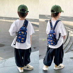 Kids Multinational Backpack Crossbody Bag Dinosaur Car Mermaid Design