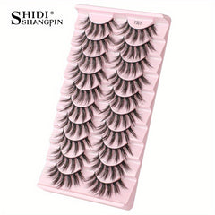 10 Pairs 3D Faux Mink False Eyelashes Set for Dramatic Look