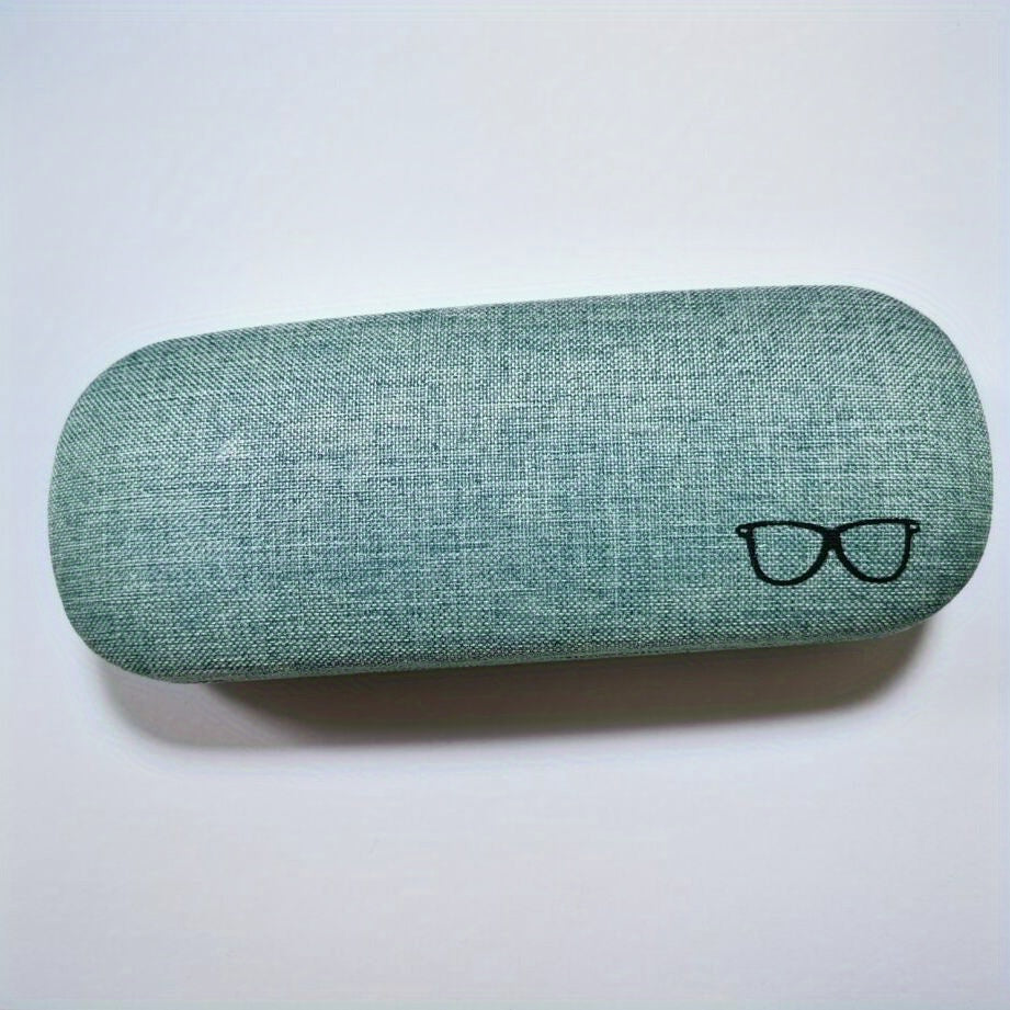 Men's Glasses Case Hard Shell Linen Fabrics Spectacle Storage