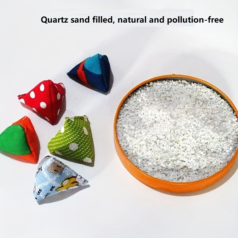 5pcs Triangle Sandbag for Kids Cartoon Design