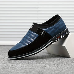 Men's Smart Casual Slip-On Dress Shoes with Stitching Detail