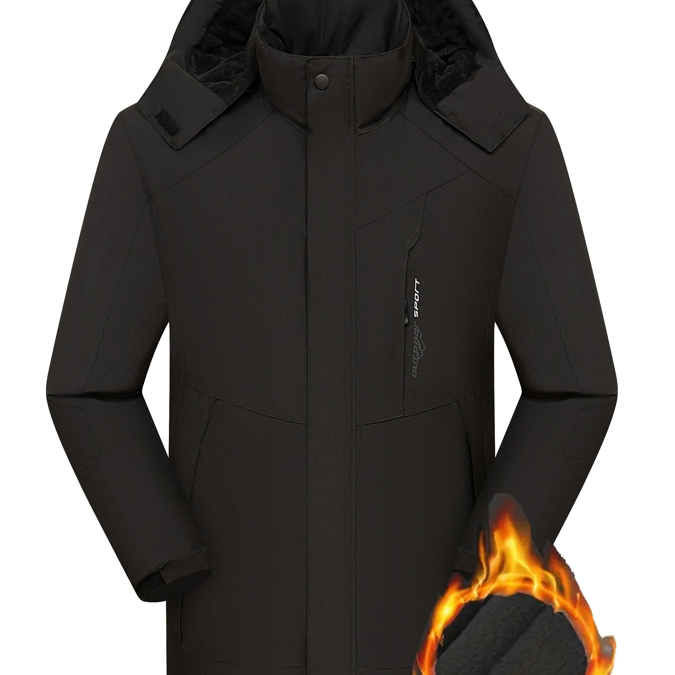 Colorblock Long Sleeve Zip Up Hooded Fleece Jacket