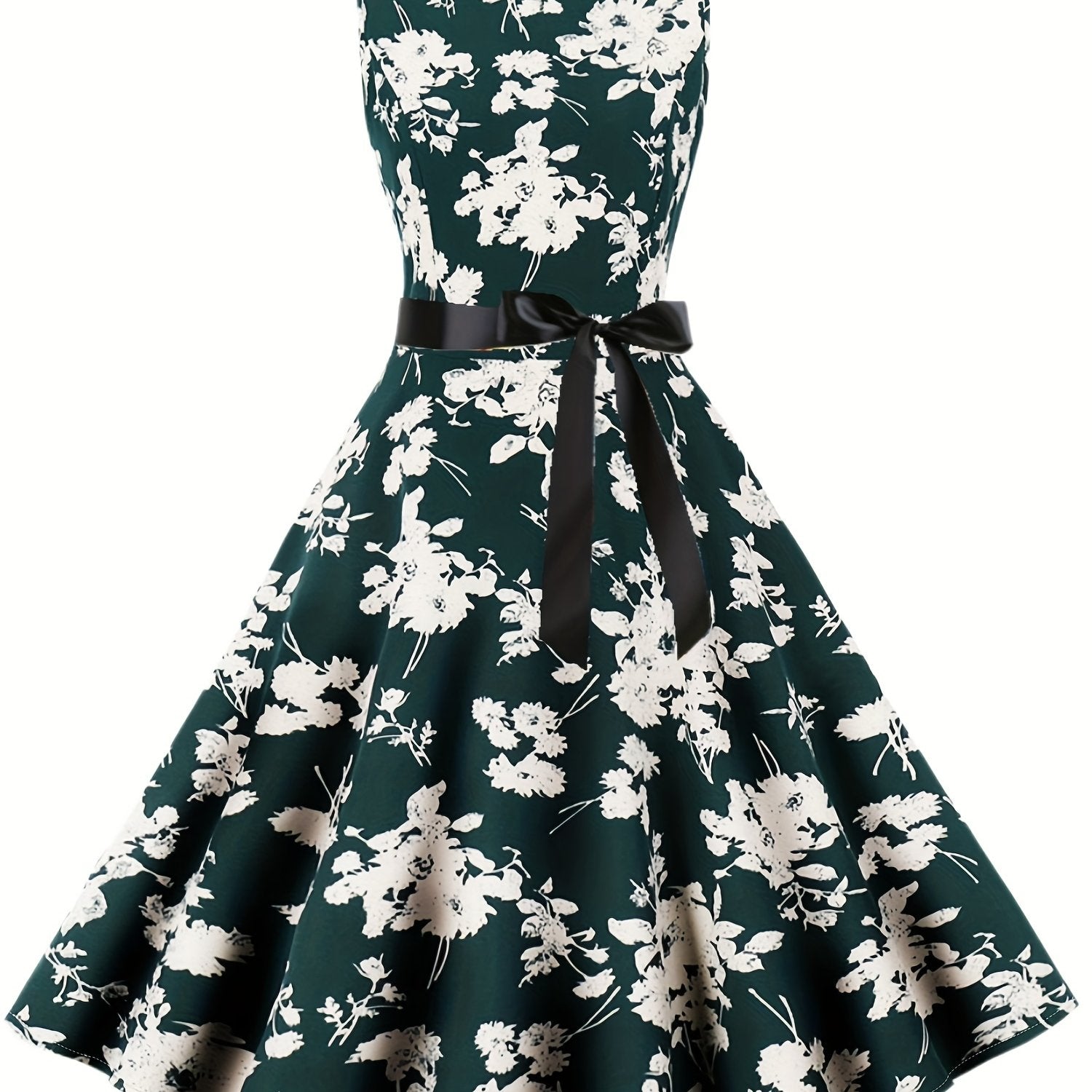 Floral Print Tank Dress Sleeveless A Line Summer Dress