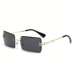 Rimless Gradient Sunglasses UV400 for Beach Travel