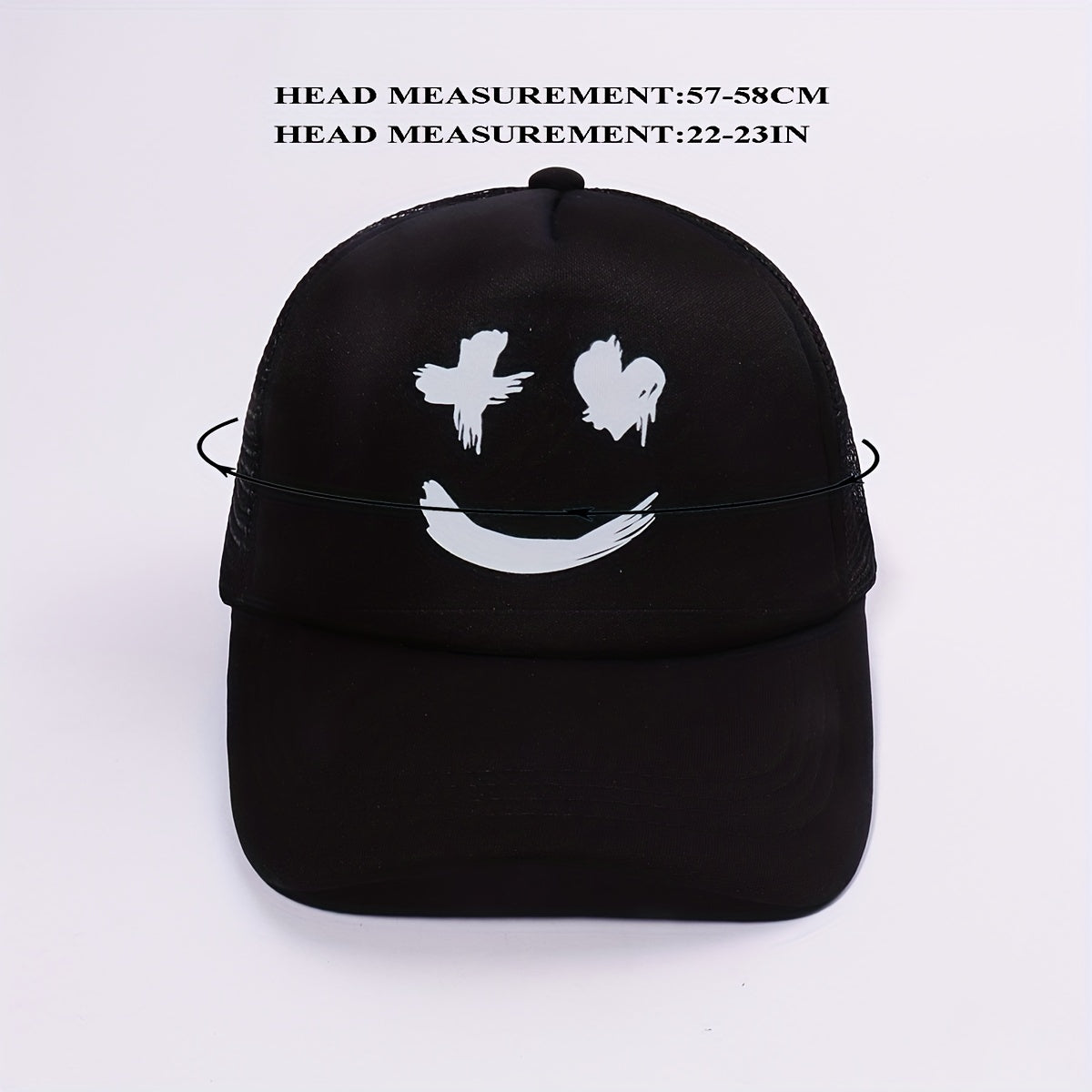 Smiling Face Baseball Cap Trucker Hat Unisex Adjustable Dad Hats