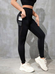 Women's Activewear Mesh Stitching Sports Pants Slim Fitting Yoga Leggings