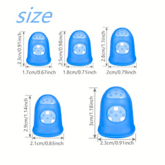 Rubber Finger Protectors 25 Pieces 5 Sizes Silicone Thimbles Various Colors