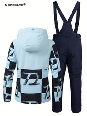Windproof Ski Set Hooded Jacket & Trouser Women's Activewear