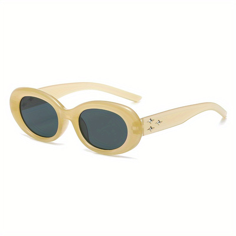 Men's Small Frame Star Rivet Sunglasses UV Protection Decorative Accessories