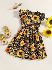 Girls Casual Dots Allover Print Summer Dress