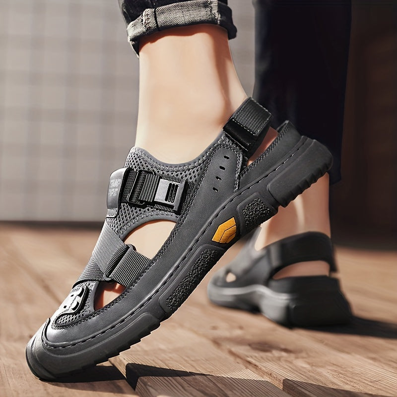 Men's Closed Toe Breathable Sandals Wear resistant Non Slip Beach Shoes Summer