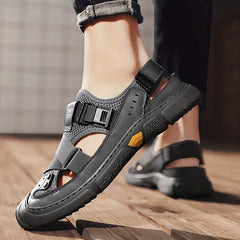 Men's Closed Toe Breathable Sandals Wear resistant Non Slip Beach Shoes Summer