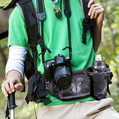 Water Bottle Storage Waist Bag for Sports Running & Mountaineering