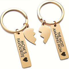 Custom Stainless Steel Name Men's Keychain Love Puzzle Key DIY