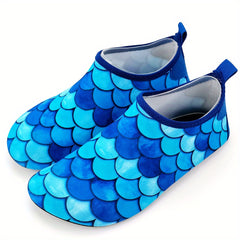 Kids Quick Dry Fish Scale Water Shoes Non Slip Lightweight Aqua Socks