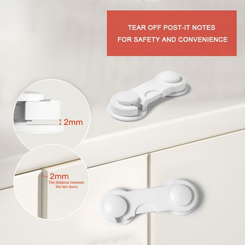 5 Pack Adjustable Drawer Locks - Child Safety Locks for Baby Proofing