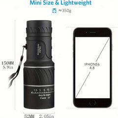 16x52 Portable HD Monocular for Travel Camping Hiking
