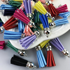20pcs Random Faux Leather Tassel Keychain Cellphone Straps DIY Home Decor