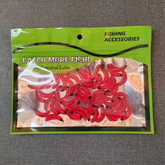 50pcs Mini Maggot Bionic Soft Worm Fishing Lure Accessories