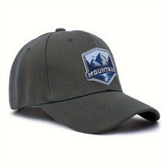 Mountain Embroidery Peaked Cap Soft Top Summer Multicolor Hat Mens Peaked Cap