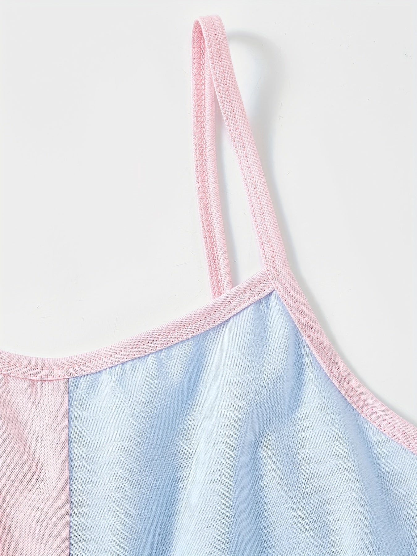 Toddler Girls Retro Block Jumpsuit Kids Cami Romper