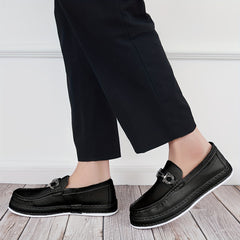 Men's Bit Loafer Shoes Casual Comfy Slip On Flat Shoes
