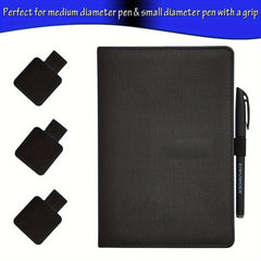 8pcs Adhesive Stainless Steel Pen Holder for Notebooks Journals Planners