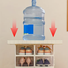12pcs High Shoe Box Transparent PP Stackable Shoes Storage Boxes for Men & Women