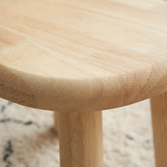 Cloud Shape Rubber Wood Stool Wooden Chair Shoe Changing Stool