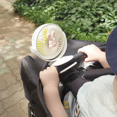 Portable Desktop Clip-on Stroller Fan, USB Small Fan, Three Speed Adjustable
