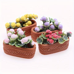 1:12 Scale Potted Plant Model for Dollhouse Decor