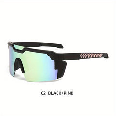 Men's Outdoor Sports Riding Sunglasses Anti Glare Anti UV Large Frame Glasses