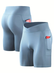 Men's Breathable Sports Shorts with Pocket Quick Drying Compression Pants
