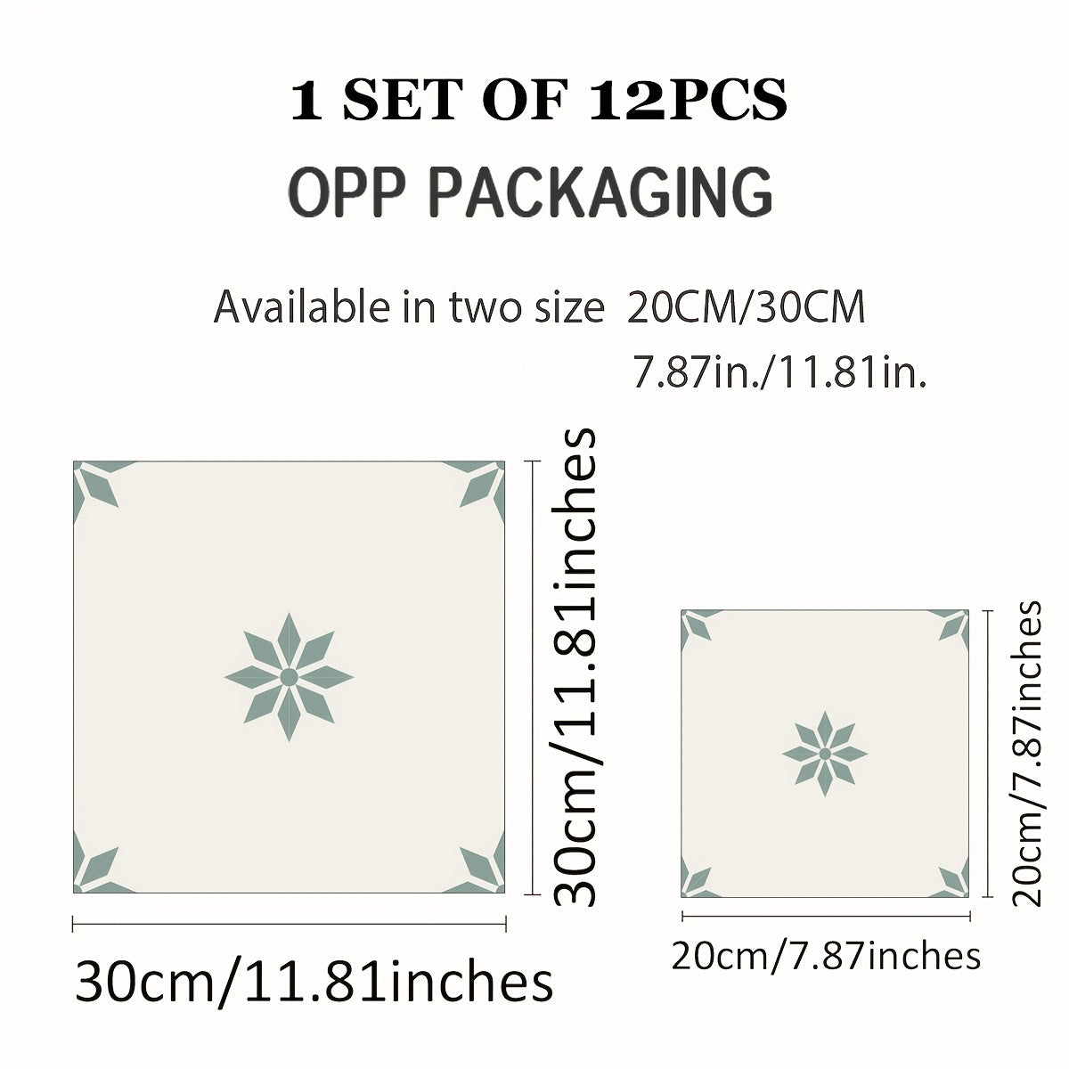 12pcs Nordic Minimalist Floor Stickers Waterproof Home Decoration