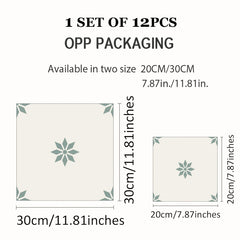 12pcs Nordic Minimalist Floor Stickers Waterproof Home Decoration