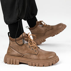 Men's Round Toe Lace-up Boots