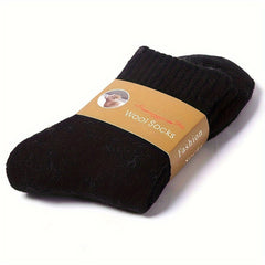 5 Pairs Wool Socks for Men & Women, Warm & Thick Winter Casual Socks