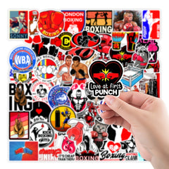 50Pcs Boxing Sport Doodle Waterproof Stickers for Mobile Phone Computer