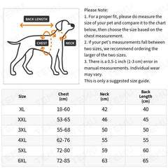 Waterproof Adjustable Dog Coat for Medium Large Dogs
