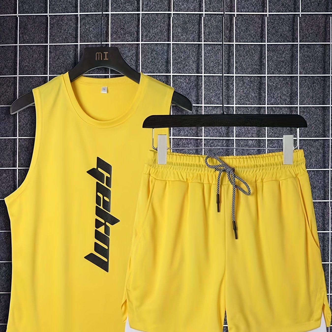 Men's 2 Piece Outfit Tanktop and Basketball Shorts Set