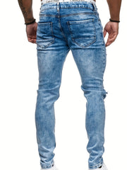 Men's Slim Fit Ripped Jeans Distressed Stretch Denim Pants