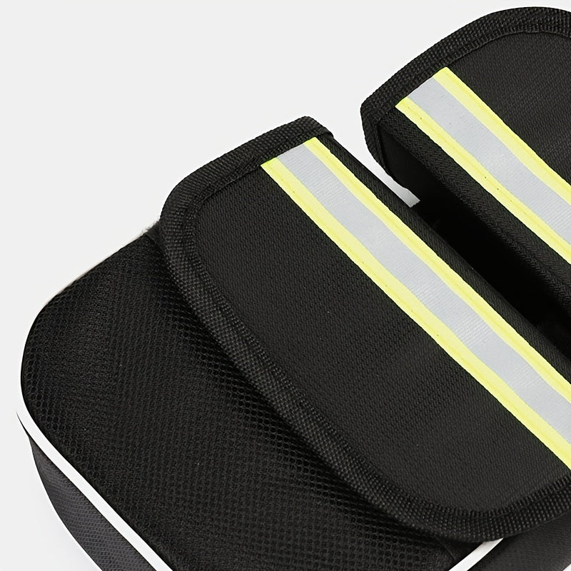 Mountain Bike Front Rail Bag Enlarged Hard Shell Cycling Bag Reflective Strip