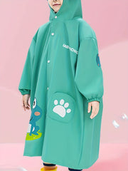 Kids Cartoon Frog Reusable Raincoat - Stay Dry and Stylish