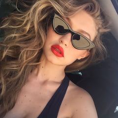 Y2K Cat Eye Sunglasses Clear Frame UV400 Sun Shades Glasses