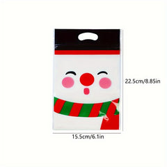 48pcs Christmas Candy Zipper Bags Santa Cookie Packaging