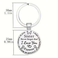 Vintage Sister Never Forget I Love You Keychain From Brother